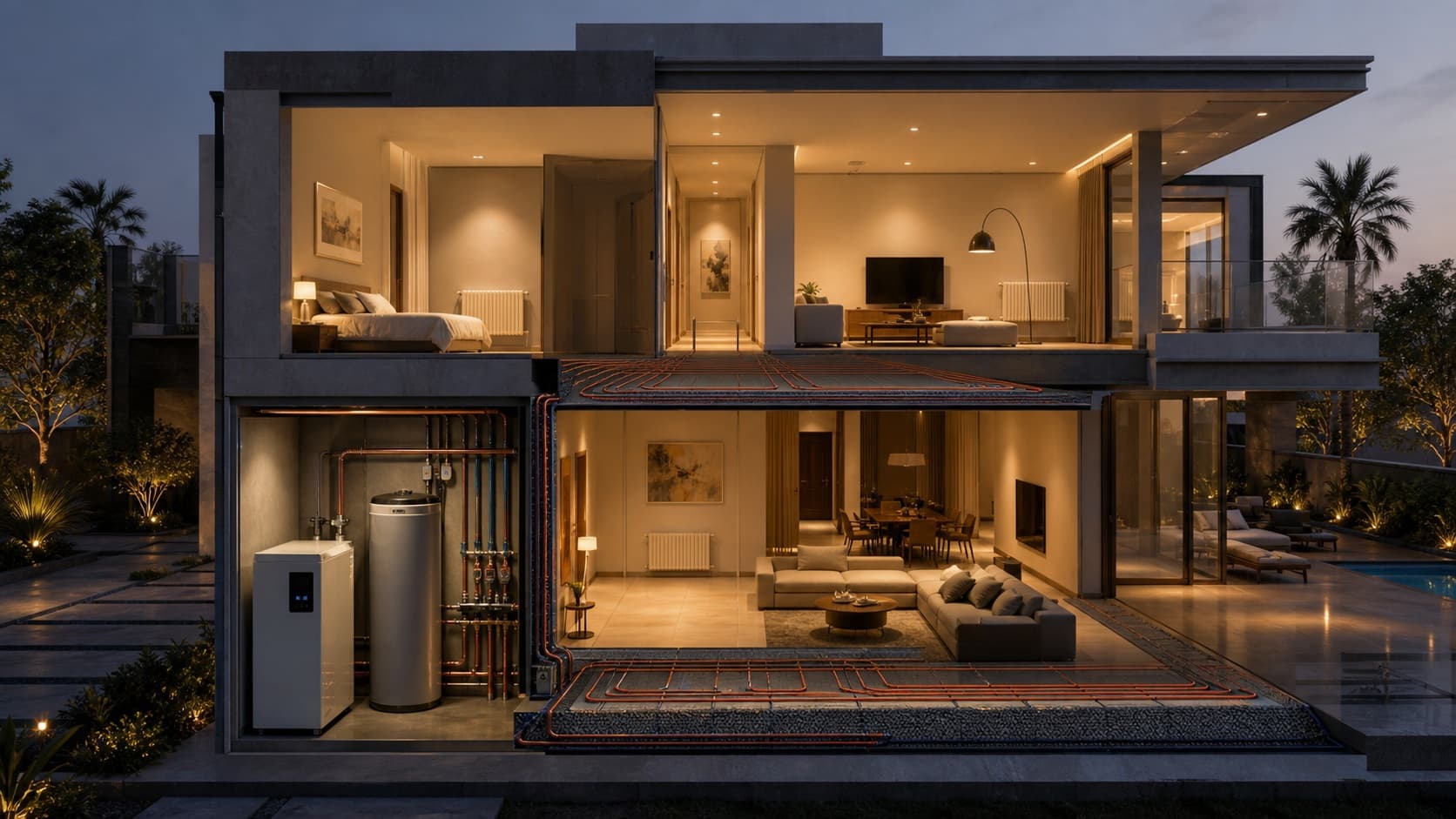 How does a central heating system work?